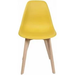 ALTOBUY MELYA - Lot De 2 Chaises Scandinaves Jaune Moutarde - Jaune -banc et tabouret Soldes Boutique 18483842 5