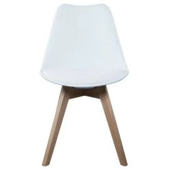 THE HOME DECO FACTORY Chaise Scandinave Avec Coussin Blanche Home Deco Factory -banc et tabouret Soldes Boutique 18503928 3