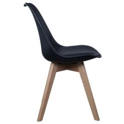 THE HOME DECO FACTORY Chaise Scandinave Avec Coussin Noire Home Deco Factory -banc et tabouret Soldes Boutique 18503930 3