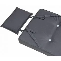 DETEX 2x Coussin De Chaise Avec Dossier Haut, Repose-tête Et Attaches Ultra Moelleux Anthracite -banc et tabouret Soldes Boutique 18510350 3