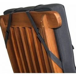 DETEX 2x Coussin De Chaise Avec Dossier Haut, Repose-tête Et Attaches Ultra Moelleux Anthracite -banc et tabouret Soldes Boutique 18510350 5