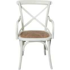 BISCOTTINI Chaise En Bois Thonet Pour Table à Manger Restaurant Pizzeria Cuisine Ferme Arte Povera Blanc Antique L50xPR43xH89 Cm -banc et tabouret Soldes Boutique 18527551 2