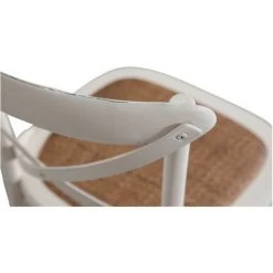 BISCOTTINI Chaise En Bois Thonet Pour Table à Manger Restaurant Pizzeria Cuisine Ferme Arte Povera Blanc Antique L46xPR42xH86 Cm -banc et tabouret Soldes Boutique 18527707 3