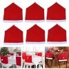 MOHOO 6x Housse De Chaise Rouge Pr Décoration Noel 1 MOHOO 6x Housse De Chaise Rouge Pr Décoration Noel -banc et tabouret Soldes Boutique 18588022 1
