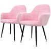 ECD GERMANY 2x Chaise Salle à Manger Cuisine Velours Fauteuil Siège Rembourrré Rétro Rose 2 ECD GERMANY 2x Chaise Salle à Manger Cuisine Velours Fauteuil Siège Rembourrré Rétro Rose -banc et tabouret Soldes Boutique 18633435 1