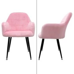 ECD GERMANY 2x Chaise Salle à Manger Cuisine Velours Fauteuil Siège Rembourrré Rétro Rose 8 ECD GERMANY 2x Chaise Salle à Manger Cuisine Velours Fauteuil Siège Rembourrré Rétro Rose -banc et tabouret Soldes Boutique 18633435 2