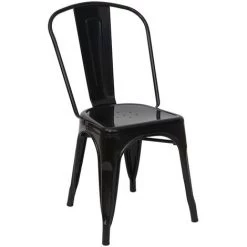 4x Chaise De Bistro HHG-791, Chaise Empilable, Métal, Design Industriel ~ Noir 9 4x Chaise De Bistro HHG-791, Chaise Empilable, Métal, Design Industriel ~ Noir -banc et tabouret Soldes Boutique 18934279 3