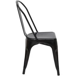 4x Chaise De Bistro HHG-791, Chaise Empilable, Métal, Design Industriel ~ Noir 11 4x Chaise De Bistro HHG-791, Chaise Empilable, Métal, Design Industriel ~ Noir -banc et tabouret Soldes Boutique 18934279 5
