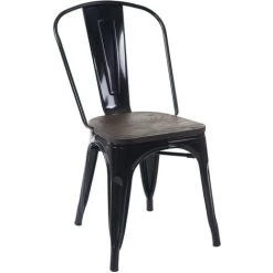2x Chaise De Bistro HHG-404, Avec Siège En Bois, Chaise Empilable, Métal, Design Industriel ~ Noir 9 2x Chaise De Bistro HHG-404, Avec Siège En Bois, Chaise Empilable, Métal, Design Industriel ~ Noir -banc et tabouret Soldes Boutique 18934720 3