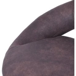 2x Tabouret De Bar HHG-707, Chaise De Comptoir, Monture Noire ~ Imitation De Daim, Vintage Marron Foncé -banc et tabouret Soldes Boutique 18935486 5