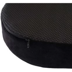 Coussin D'assise HHG-222, Pouf, Coussin De Chaise, Bourrelet, Rehausseur, Mousse Memory ~ Velours Noir -banc et tabouret Soldes Boutique 18939928 4
