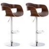 CLP Lot De 2 Tabourets De Bar Kingston En Tissu Avec Piètement En Métal Aspect Chromé Noyer/marron 1 CLP Lot De 2 Tabourets De Bar Kingston En Tissu Avec Piètement En Métal Aspect Chromé Noyer/marron -banc et tabouret Soldes Boutique 18940586 1
