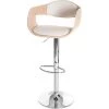 HHG Tabouret De Bar Carlow, Chaise De Bar, Bois Courbé Design Rétro ~ Aspect Hêtre, Crème -banc et tabouret Soldes Boutique 18943285 1