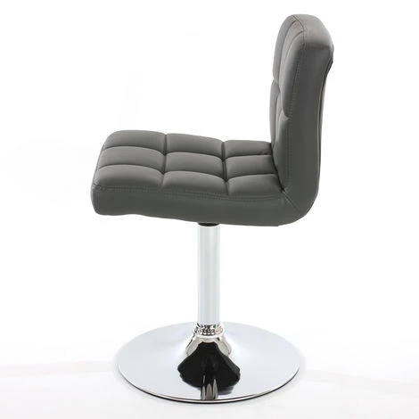 HHG Lot De 6 Chaises De Salle à Manger Kavala, Pivotante, Similicuir, Gris 6 HHG Lot De 6 Chaises De Salle à Manger Kavala, Pivotante, Similicuir, Gris – Image 4