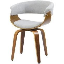 RENDEZ VOUS DéCO Chaise Grise En Tissu Basile Avec Accoudoirs - Gris