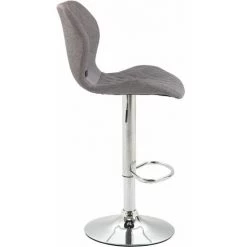 CLP Lot De 2 Tabourets De Bar Cork En Tissu Gris Chrome -banc et tabouret Soldes Boutique 19116643 3