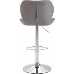 CLP Lot De 2 Tabourets De Bar Cork En Tissu Gris Chrome -banc et tabouret Soldes Boutique 19116643 5