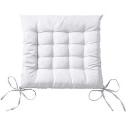 Beautissu Lot De 4 Galettes De Chaise Lea Blanc -banc et tabouret Soldes Boutique 19188711 3