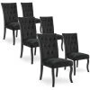 INTENSEDECO Lot De 6 Chaises Capitonnées Chaza Velours Noir - Noir 1 INTENSEDECO Lot De 6 Chaises Capitonnées Chaza Velours Noir - Noir -banc et tabouret Soldes Boutique 19267544 1