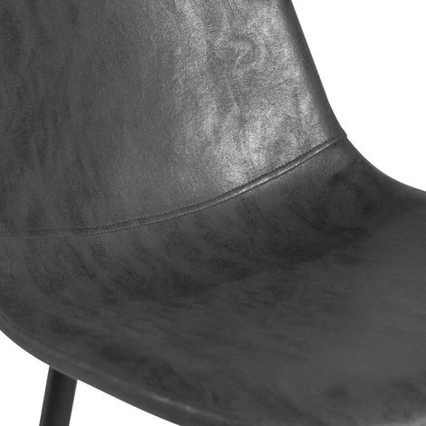 IDMARKET Lot De 4 Chaises Vintage DALI Grises Pour Salle à Manger - Gris 5 IDMARKET Lot De 4 Chaises Vintage DALI Grises Pour Salle à Manger - Gris – Image 3