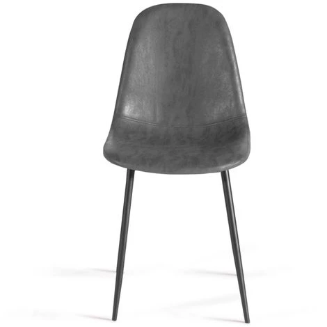 IDMARKET Lot De 4 Chaises Vintage DALI Grises Pour Salle à Manger - Gris 7 IDMARKET Lot De 4 Chaises Vintage DALI Grises Pour Salle à Manger - Gris – Image 5