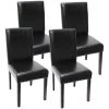 HHG Lot De 4 Chaises De Séjour Littau, Simili-cuir, Noir, Pieds Foncés -banc et tabouret Soldes Boutique 19851145 1