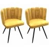 ALTOBUY CHARLOTTE - Lot De 2 Chaises Velours Jaune - Jaune 2 ALTOBUY CHARLOTTE - Lot De 2 Chaises Velours Jaune - Jaune -banc et tabouret Soldes Boutique 19861088 1