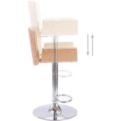 Chaise De Bar Similicuir Crème 1 Pc Modèle 1 VidaXL 11 Chaise De Bar Similicuir Crème 1 Pc Modèle 1 VidaXL -banc et tabouret Soldes Boutique 19888729 5