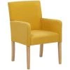 BELIANI Chaise De Salle à Manger En Tissu Jaune - Jaune 1 BELIANI Chaise De Salle à Manger En Tissu Jaune - Jaune -banc et tabouret Soldes Boutique 19943108 1