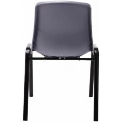 CLP Lot De 4 Chaises Empilables Nowra Avec Assise En Plastique Et Piètement En Métal Noir Mat Gris -banc et tabouret Soldes Boutique 20031491 5