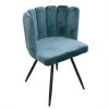 THE HOME DECO FACTORY Chaise Ariel Velours Bleu Canard Home Deco Factory -banc et tabouret Soldes Boutique 20037386 1