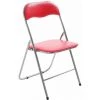 DéCOSHOP26 Chaise De Cuisine Pliable Rouge Pied En Métal Chromé - Rougeed 1 DéCOSHOP26 Chaise De Cuisine Pliable Rouge Pied En Métal Chromé - Rougeed -banc et tabouret Soldes Boutique 20105220 1