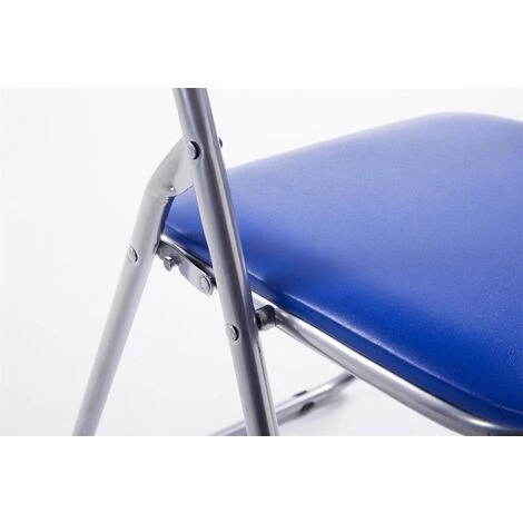 DéCOSHOP26 Chaise De Cuisine Pliable Bleu Pied En Métal Chromé - Bleu 6 DéCOSHOP26 Chaise De Cuisine Pliable Bleu Pied En Métal Chromé - Bleu – Image 4