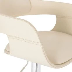 VidaXL Chaise De Bar Similicuir Blanc 1 Pc Modèle 2 - Blanc -banc et tabouret Soldes Boutique 20297144 5