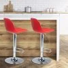 IDMARKET Lot De 2 Tabourets De Bar KARL Design Rouge - Rouge -banc et tabouret Soldes Boutique 20349590 1