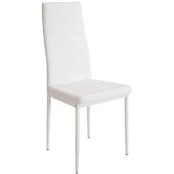 OOBEST 6 Chaises De Salle à Manger Ou De Cuisine Design Épuré Cadre En Acier Blanc -banc et tabouret Soldes Boutique 20415077 3