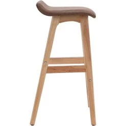Tabouret De Bar Tissu Taupe 1 Pc Modèle 1 VidaXL -banc et tabouret Soldes Boutique 20448815 4