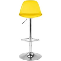 IDMARKET Lot De 2 Tabourets De Bar KARL Design Jaune - Jaune -banc et tabouret Soldes Boutique 20480283 3