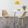Lot De 2 Chaises De Salle à Manger Milano Similicuir Effet Hêtre Beige [en.casa] -banc et tabouret Soldes Boutique 20889617 1