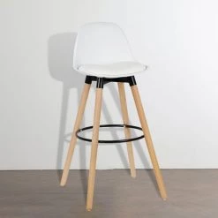 DazHom?Lot De 4 Tabourets De Bar En Bois H��tre Massif - Si��ges En Similicuir - Scandinave,blanc 8 DazHom?Lot De 4 Tabourets De Bar En Bois H��tre Massif - Si��ges En Similicuir - Scandinave,blanc -banc et tabouret Soldes Boutique 22093614 2