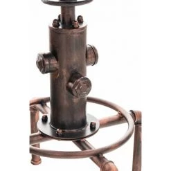 CLP Tabouret De Bar Lumos En Similicuir Inspiration Vintage Noir Bronze -banc et tabouret Soldes Boutique 22335562 3