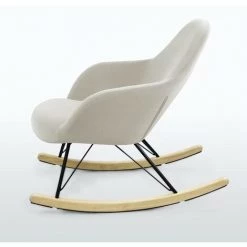 AHD AMAZING HOME DESIGN Chaise à Bascule Au Design Moderne Eiffel ROCKing En Velours | Beige 9 AHD AMAZING HOME DESIGN Chaise à Bascule Au Design Moderne Eiffel ROCKing En Velours | Beige -banc et tabouret Soldes Boutique 22850765 3