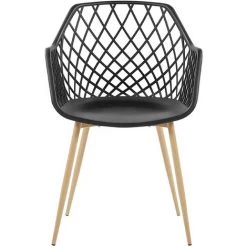 BELIANI Lot De 2 Chaises De Salle à Manger Noires - Noir -banc et tabouret Soldes Boutique 22940740 3