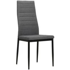 Topdeal Chaises De Salle à Manger 2 Pcs Gris Clair Tissu -banc et tabouret Soldes Boutique 23042671 3