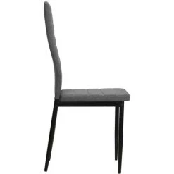 Topdeal Chaises De Salle à Manger 2 Pcs Gris Clair Tissu -banc et tabouret Soldes Boutique 23042671 5