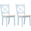 Topdeal Chaises à Dîner 2 Pcs Gris Et Bois Clair Bois D'hévéa Massif -banc et tabouret Soldes Boutique 23044352 1