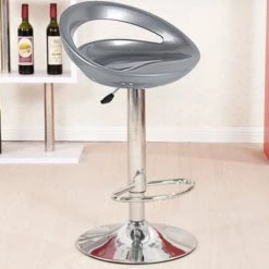 BATHRINS Lot De 2 Tabourets De Bar ABS Gris Pivotant Et Réglable En Hauteur 59 Cm - 80 Cm , Chaise De Bar -banc et tabouret Soldes Boutique 23061220 4