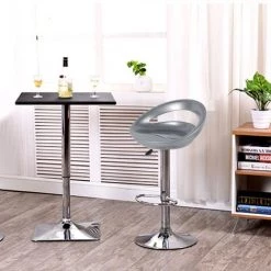 BATHRINS Lot De 2 Tabourets De Bar ABS Gris Pivotant Et Réglable En Hauteur 59 Cm - 80 Cm , Chaise De Bar -banc et tabouret Soldes Boutique 23061220 5