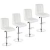 BATHRINS Tabouret De Bar Lot De 4 En Similicuir Avec Siège Bien Rembourré, Tabourets Réglable,BLANC -banc et tabouret Soldes Boutique 23062418 1