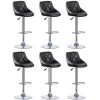 BATHRINS Tabourets De Bar Cuisine -Lot De 6, Couleur Noir, En Similicuir, Pivotant En Simili-Cuir Et Métal, Hauteur Réglable 60-82 Cm 2 BATHRINS Tabourets De Bar Cuisine -Lot De 6, Couleur Noir, En Similicuir, Pivotant En Simili-Cuir Et Métal, Hauteur Réglable 60-82 Cm -banc et tabouret Soldes Boutique 23062478 1